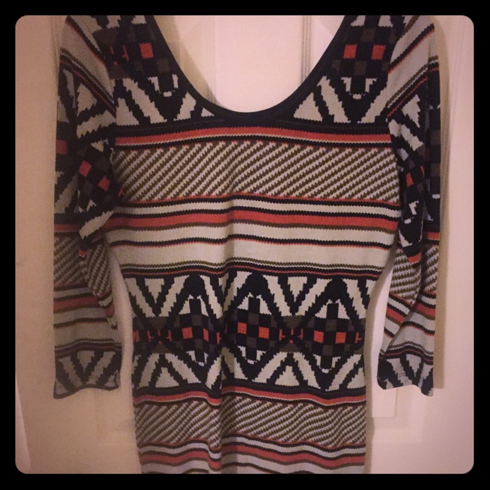 Aztec sweater dress